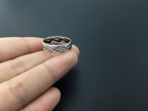925 Sterling Silver Ring Braided Old Fashion Style demo 2