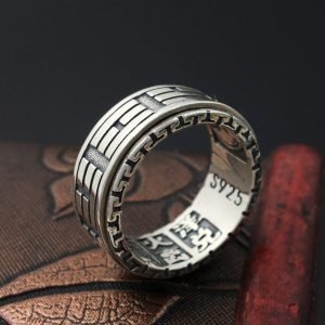 925 Sterling Silver Ring The Eight Trigrams Tibetan 1
