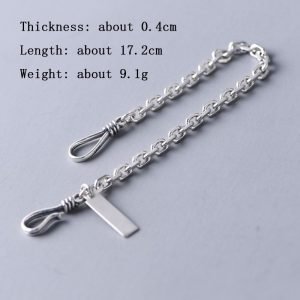 Sterling Silver 925 Bracelet Single Chain With Plate infographic