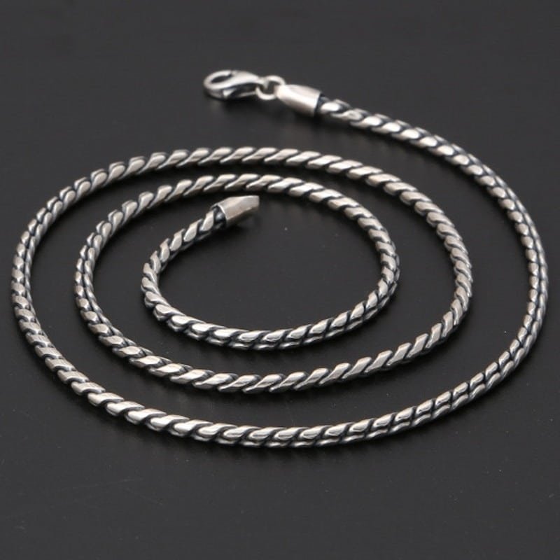 Sterling Silver 925 Necklace Wild Twisted 2