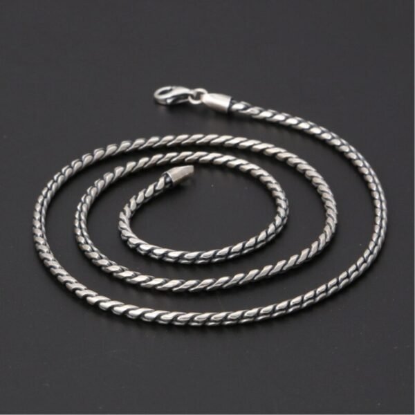 Sterling Silver 925 Necklace Wild Twisted 3