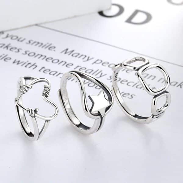 925 Sterling Silver Ring Resizable all models together