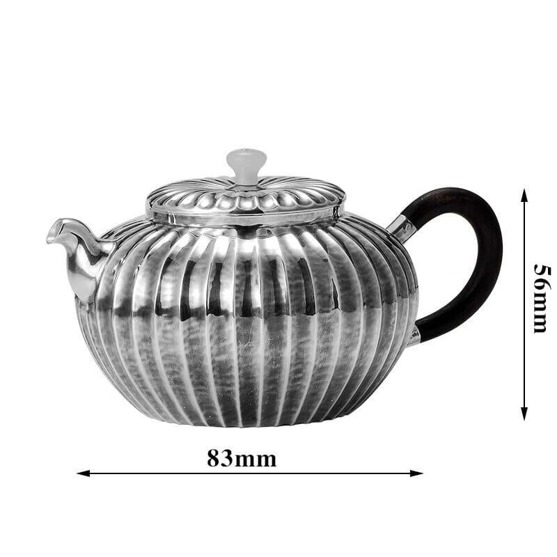 Silver Teapot Handmade Chinese Gong Fu infography