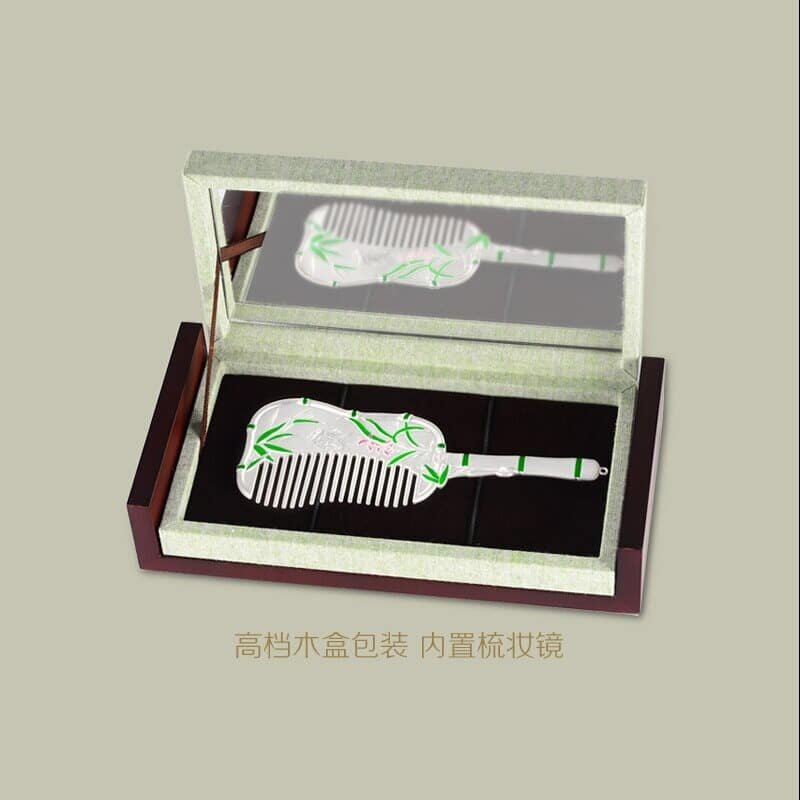 Japanese Silver Hair Comb in box