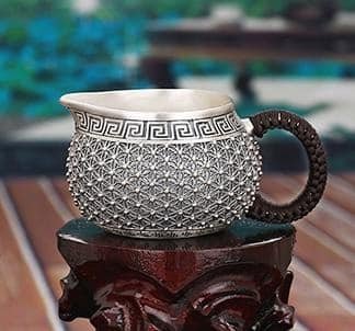 Pure Silver Tea Set Gong Fu Cha fairy cup details