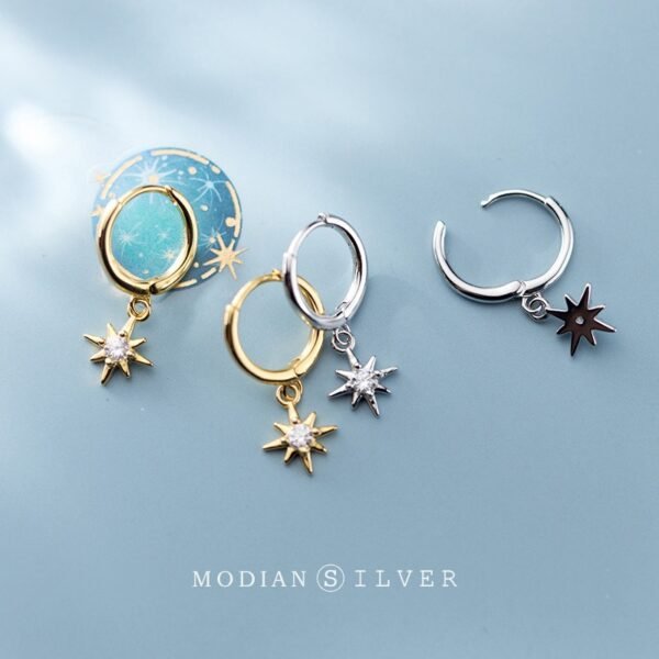 Silver Twinkle Star Earrings 3 colors