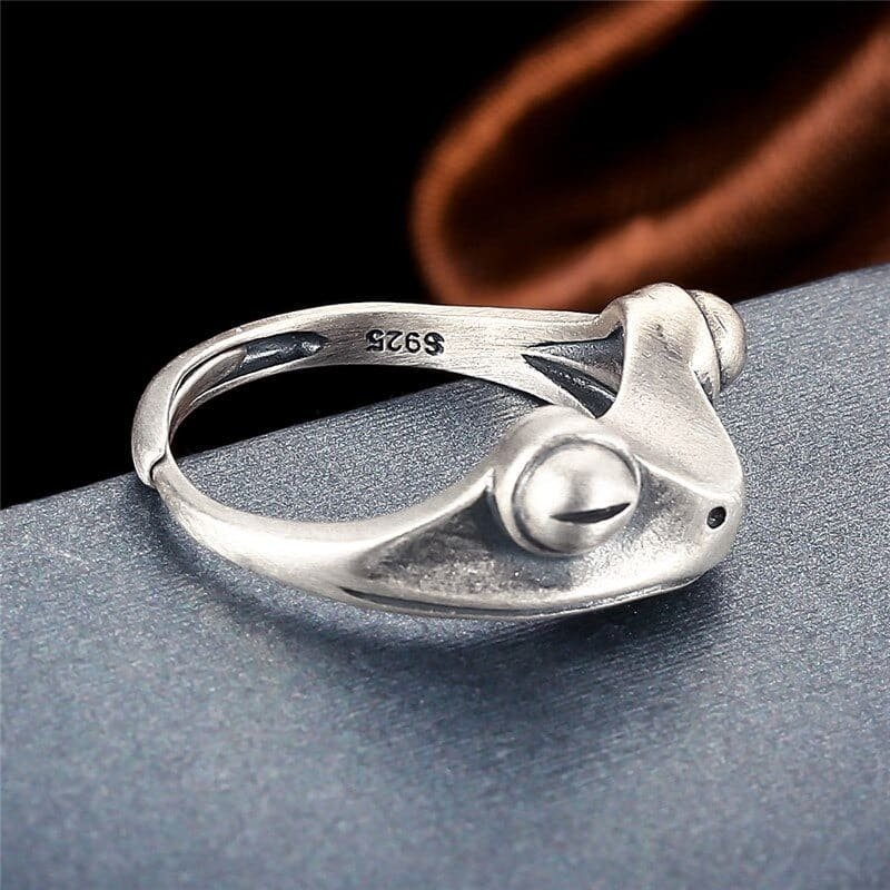 Sterling Silver Frog Ring profile