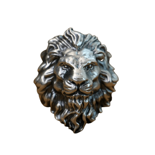 Sterling Silver Lion Head Ring demo