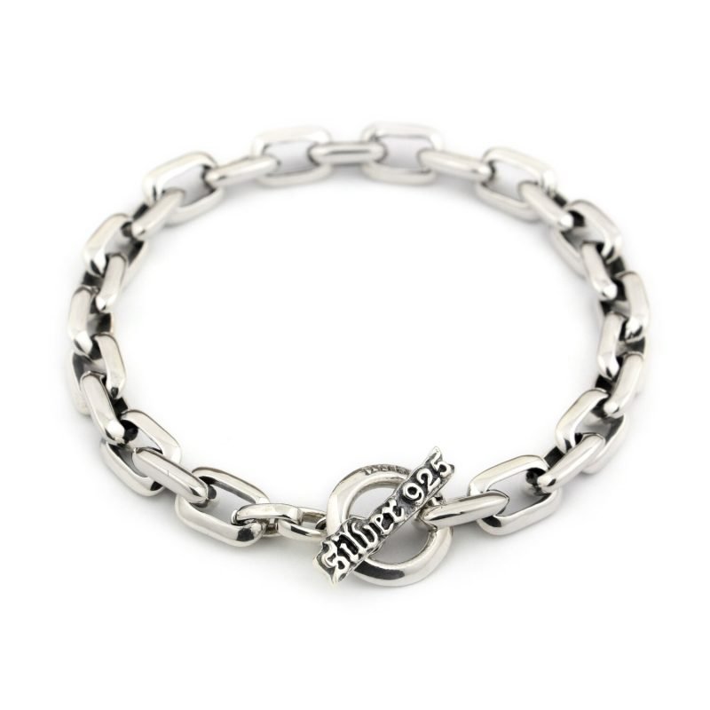 Thick 925 Sterling Silver Chain Bracelet Mens demo