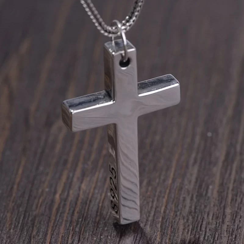 Cross Pendant In Sterling Silver face view