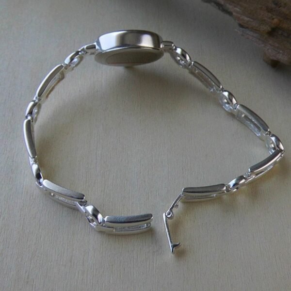 Silver Bracelet Watch For Ladies barcelet details