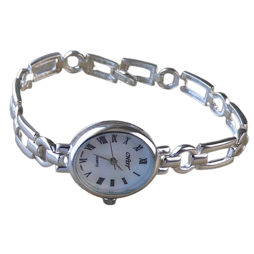 Silver Bracelet Watch For Ladies demo