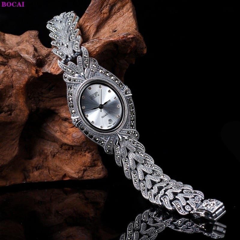 Sterling Silver Bracelet Watch Waterproof For Women details bracelet