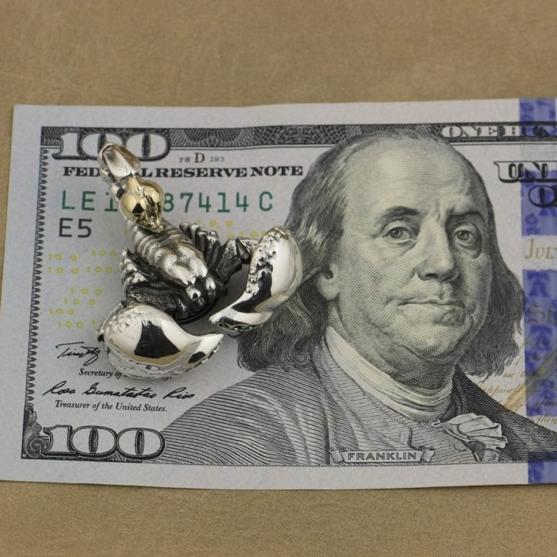 Sterling Silver Scorpion Pendant on a bill as example