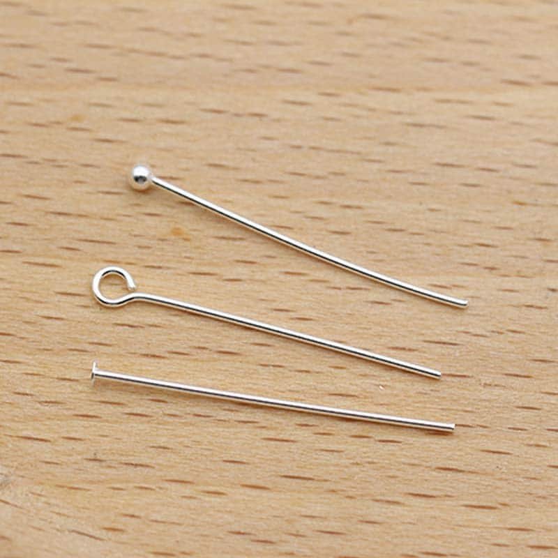 10 Pcs Silver Needle And Pin up view