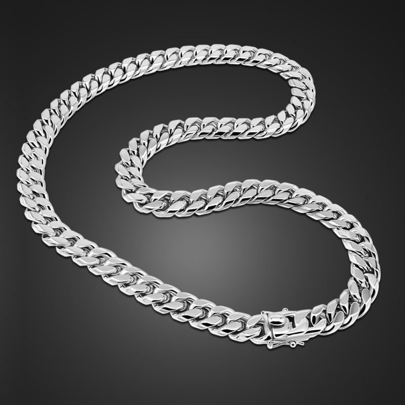 925 Sterling Silver Chain Italy face view