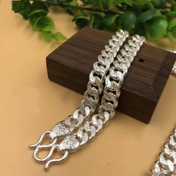 999 Pure Silver Chain Necklace view clasp
