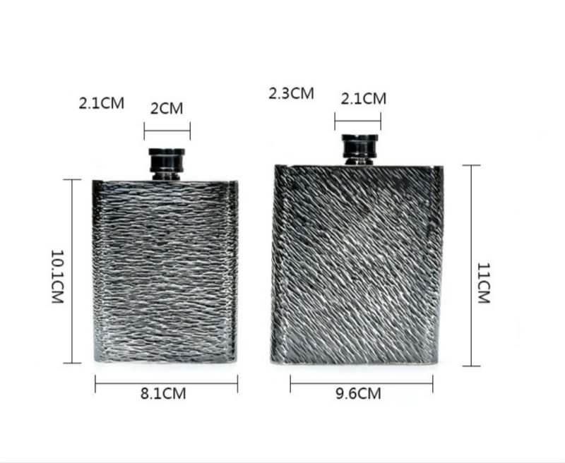 Antique Silver Hip Flask infography