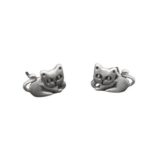Cat Sterling Silver Earrings demo