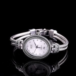 Fossil Watch Women Silver face view