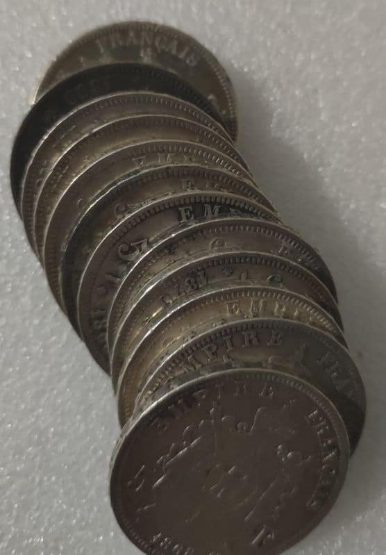 Napoleon 5 Franc Silver Coin some stock view