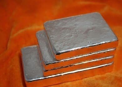 Pure Silver Ingot example of stock
