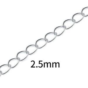 Silver Chain Necklaces In Bulk thail 2.5