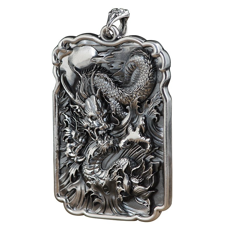 Sterling Silver Chinese Dragon Pendant demo