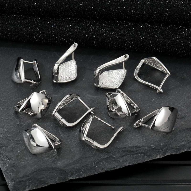 Sterling Silver Leverback Earrings 48