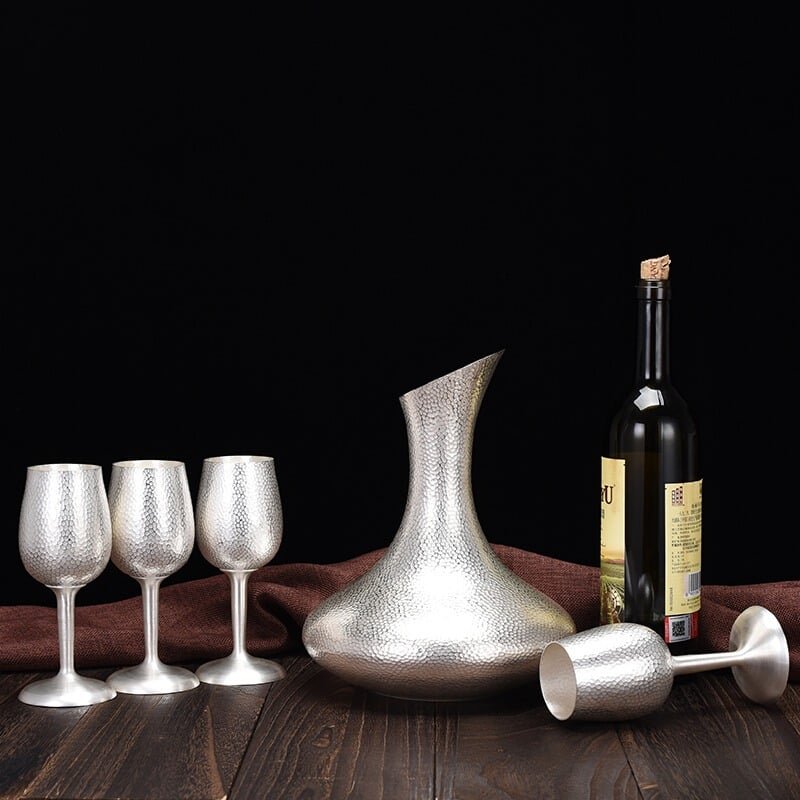 Sterling Silver Wine Decanter with bottle