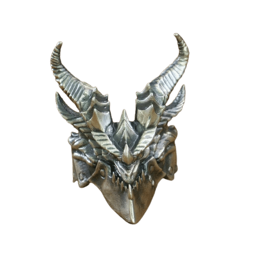 Dragon Age Origins Silver Demon Head Ring demo