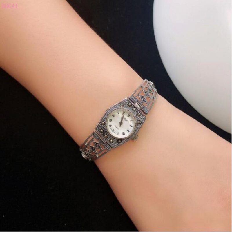 Pure Silver Watch white on wrist