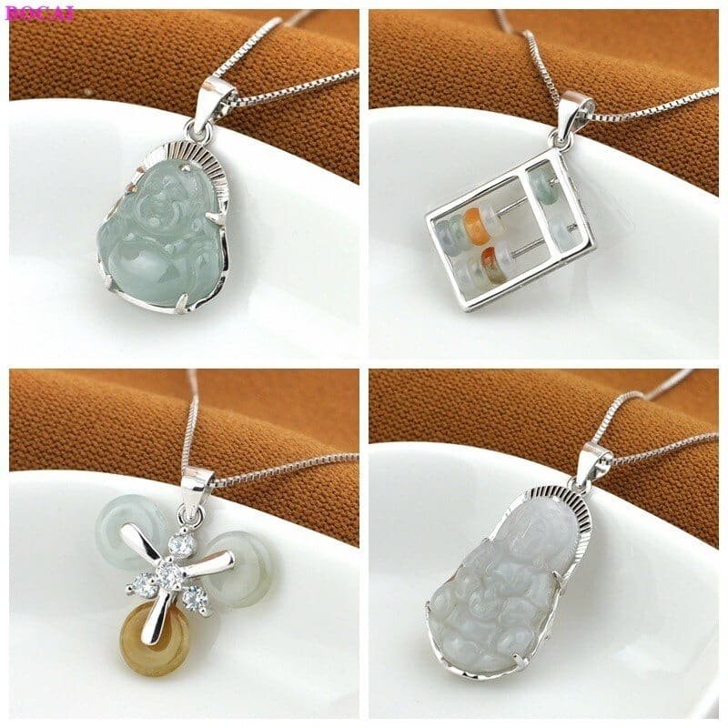 Silver And Jade Pendant 4 models together