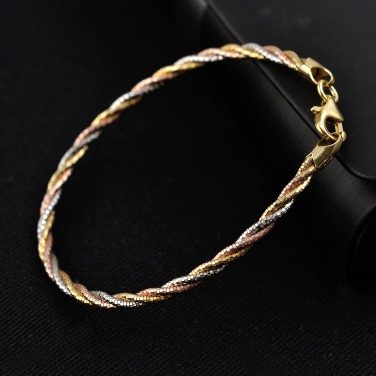 Sterling Silver Rope Bracelet 3 strands B