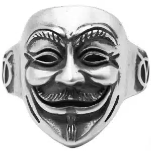 Silver Drama Mask Ring demo