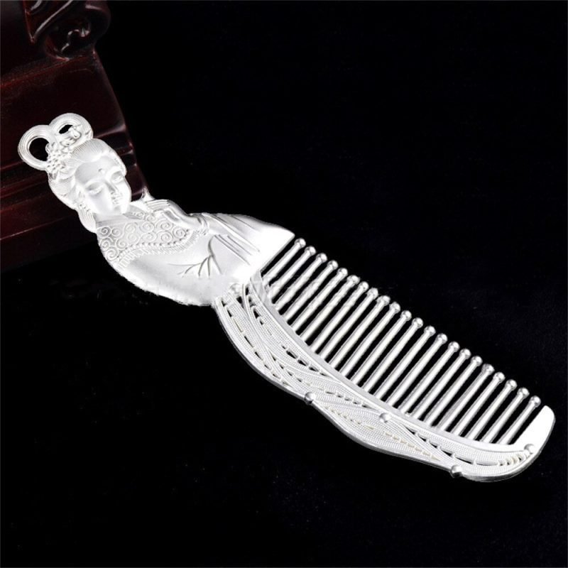 Vintage Sterling Silver Hair Comb Yang Gui Fei bright