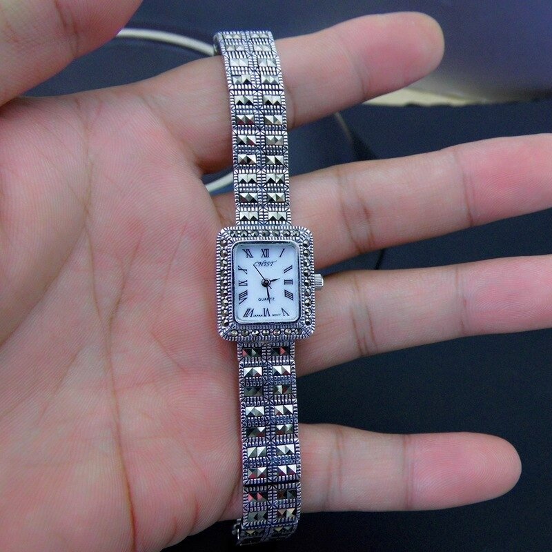 Classic Silver Lady Watch holded