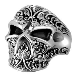 Gothic Skull Silver Ring demo