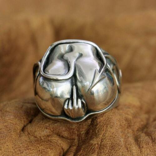 Sexy Devil Silver Ring face view