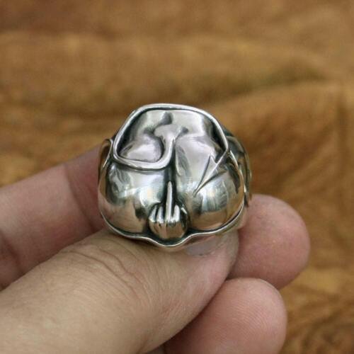 Sexy Devil Silver Ring holded