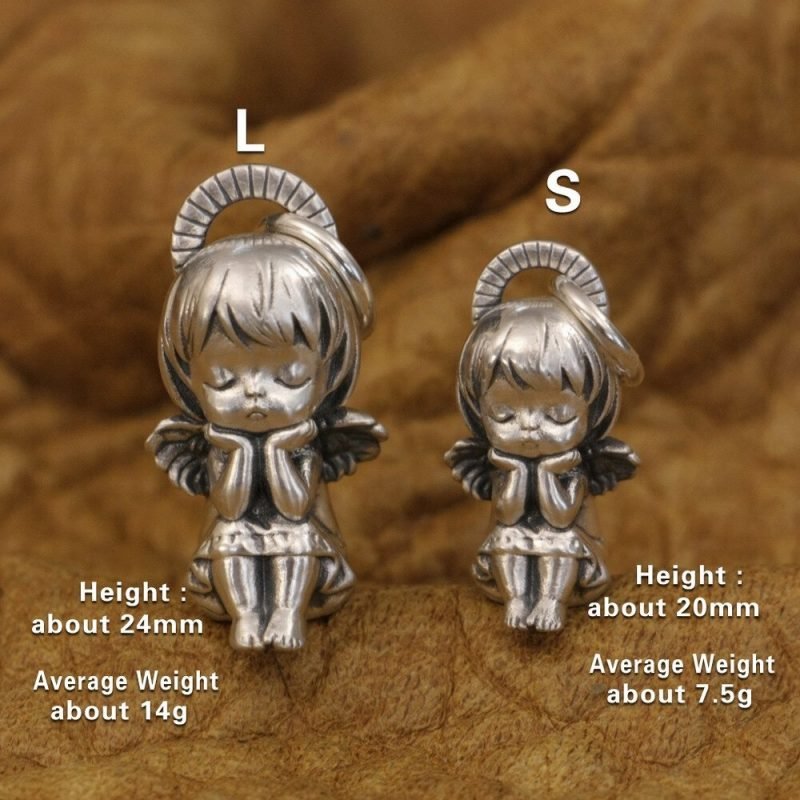 Silver Baby Angel Pendant both sizes pendant