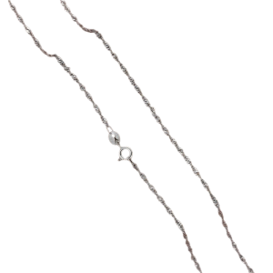Silver Double Wave Link Necklace 1