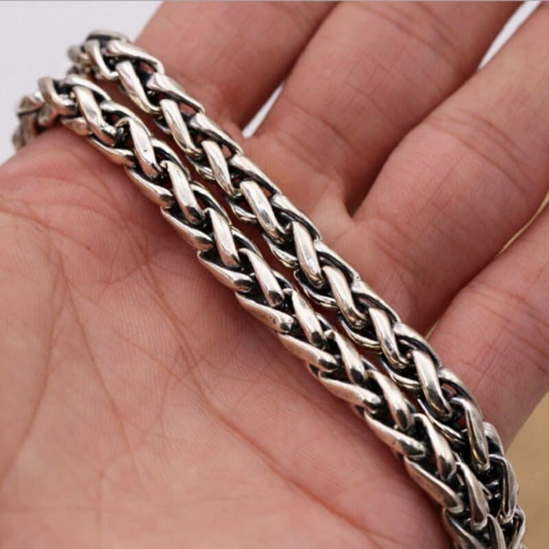 Silver Wheat Chain on hand
