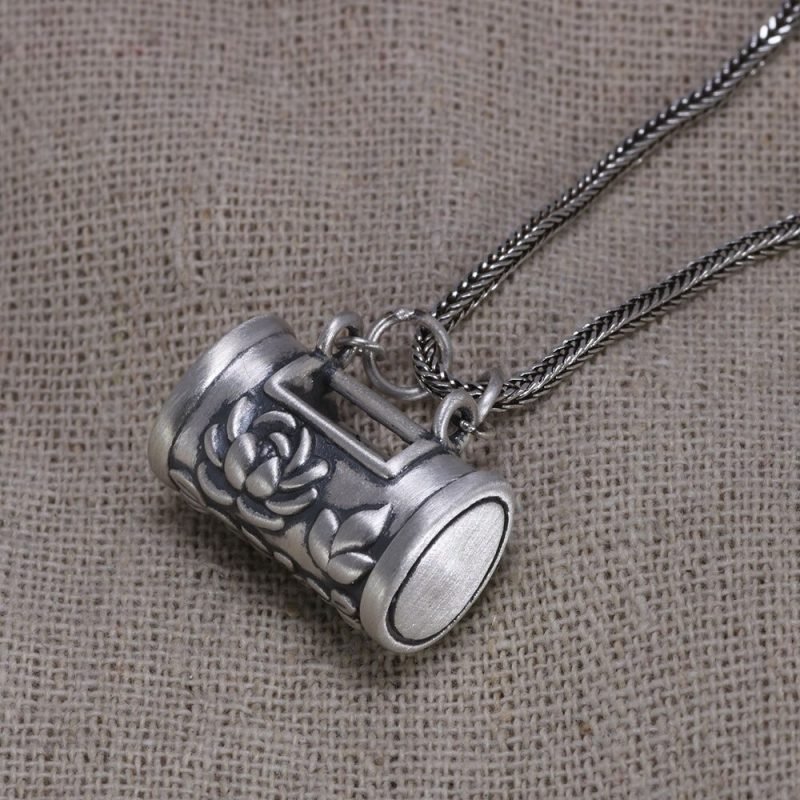 Sterling Silver Lotus Pendant with necklace