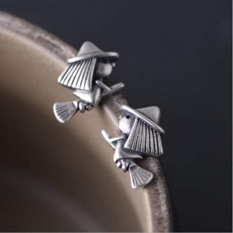 Witch Stud Earrings up view