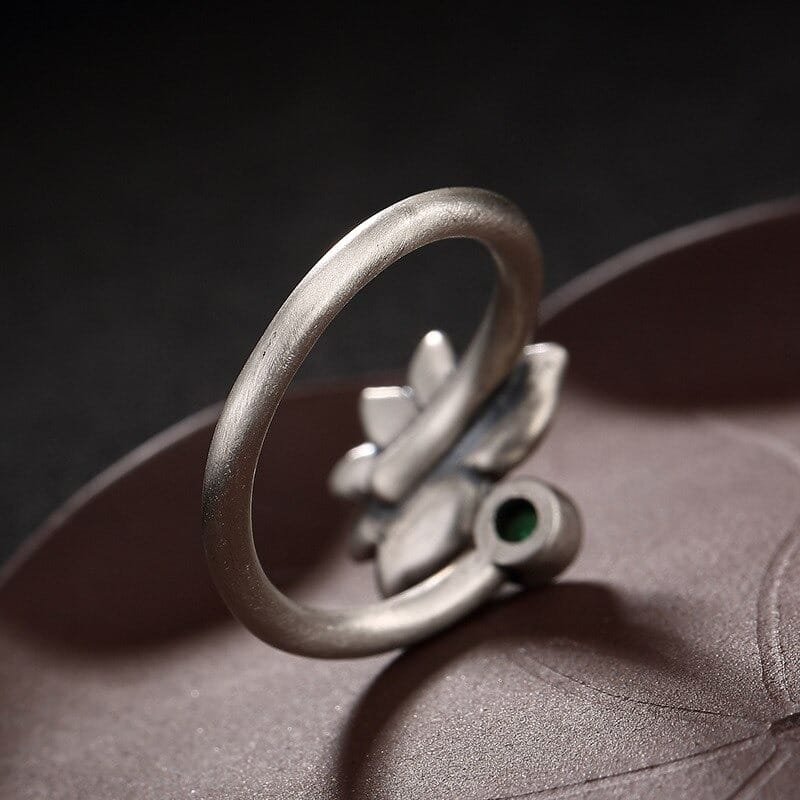 Lotus Flower Ring inner view and stamp details