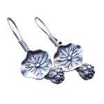 Lotus Flower Silver Earrings demo
