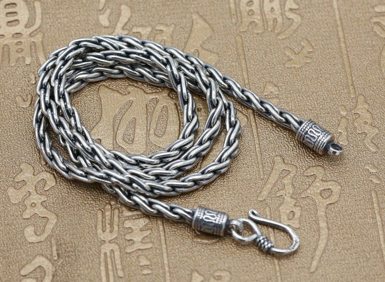 Sterling Silver Rope Chain rolled