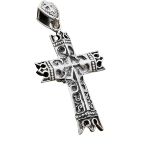 Templar Cross Pendant Silver demo 1