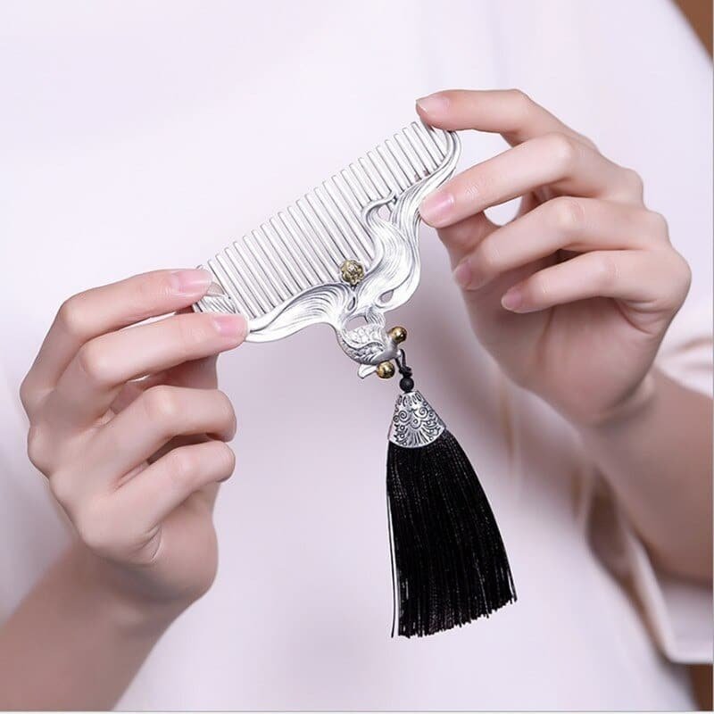 Hair Comb Silver holded